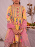 Girl's' Yellow Kurta And Sharara Set